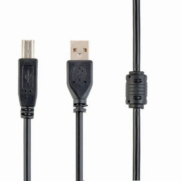 Коммуникационный кабель Cablexpert CCF-USB2-AMBM-15, USB Type-A/USB Type-B, 4,5м, Чёрный