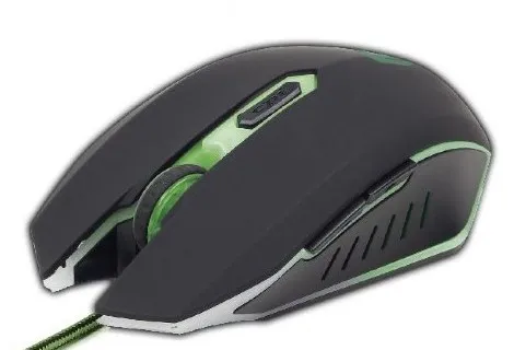 Игровая мышь Gembird MUSG-001-G, Черный/Зеленый