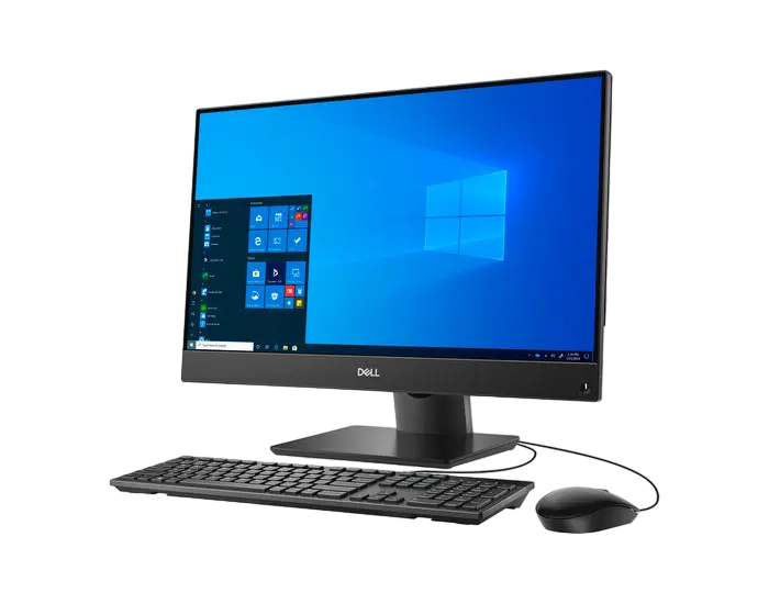 Computer All-in-One DELL OptiPlex 5480, 23,8", Intel Core i3-10100T, 8GB/256GB, Linux Ubuntu, Negru