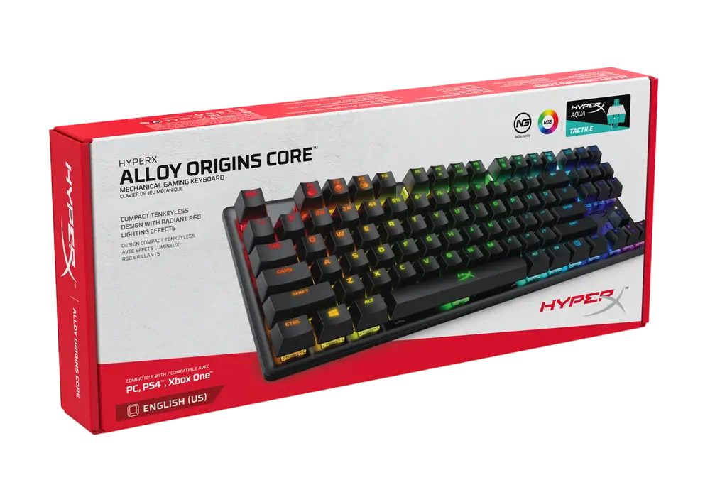 Клавиатура HyperX Alloy Origins Core, Проводное, Чёрный