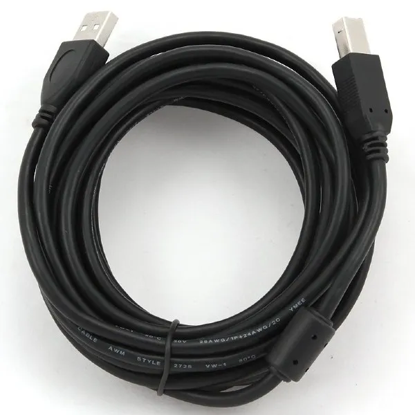 Коммуникационный кабель Cablexpert CCF-USB2-AMBM-15, USB Type-A/USB Type-B, 4,5м, Чёрный