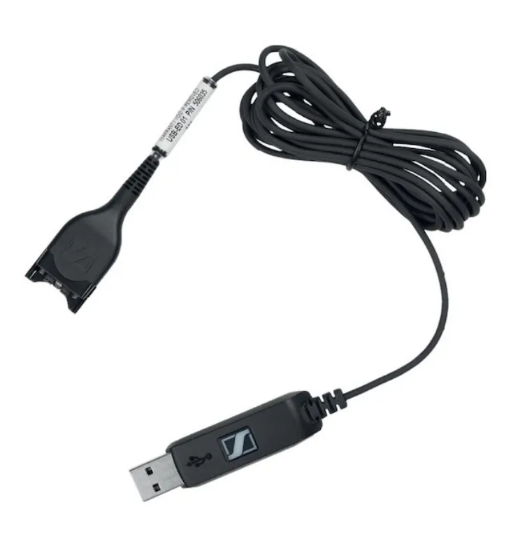 Аудиокабель EPOS USB-ED 01, USB Type-A - ED (Легкое отсоединение), Чёрный