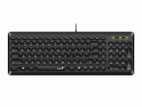 Клавиатура Genius SlimStar Q200, Проводное, Чёрный