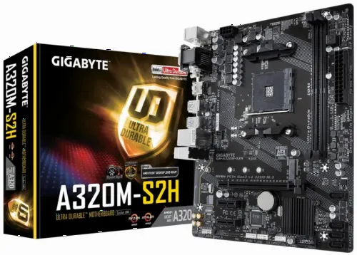 Placă de bază Gigabyte GA-A320M-S2H 1.1-3.0, AM4, AMD A320, Micro-ATX