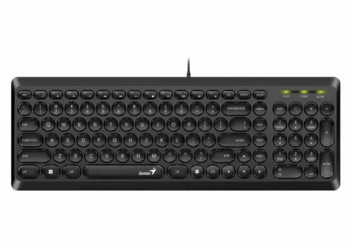 Клавиатура Genius SlimStar Q200, Проводное, Чёрный