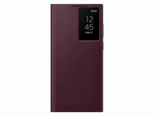 Чехол книжка Samsung Smart Clear View Cover for Galaxy S22 Ultra, Бордовый