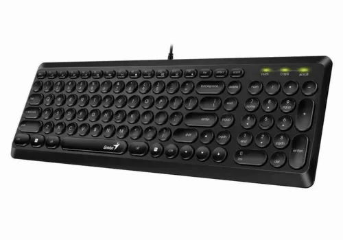 Клавиатура Genius SlimStar Q200, Проводное, Чёрный