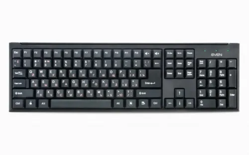 Tastatură SVEN Standard 303, Cu fir, Negru
