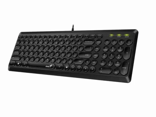 Клавиатура Genius SlimStar Q200, Проводное, Чёрный