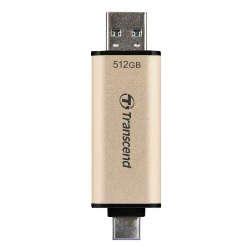  512GB USB3.1/Type-C Flash Drive  Transcend "JetFlash 930C", Gold, Classic Cap,OTG (R/W:420/400MB/s)