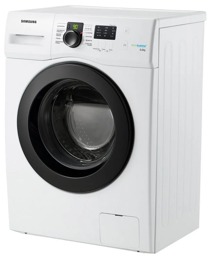 Стиральная машина Samsung WF60F1R2E2WD, 6кг, Белый