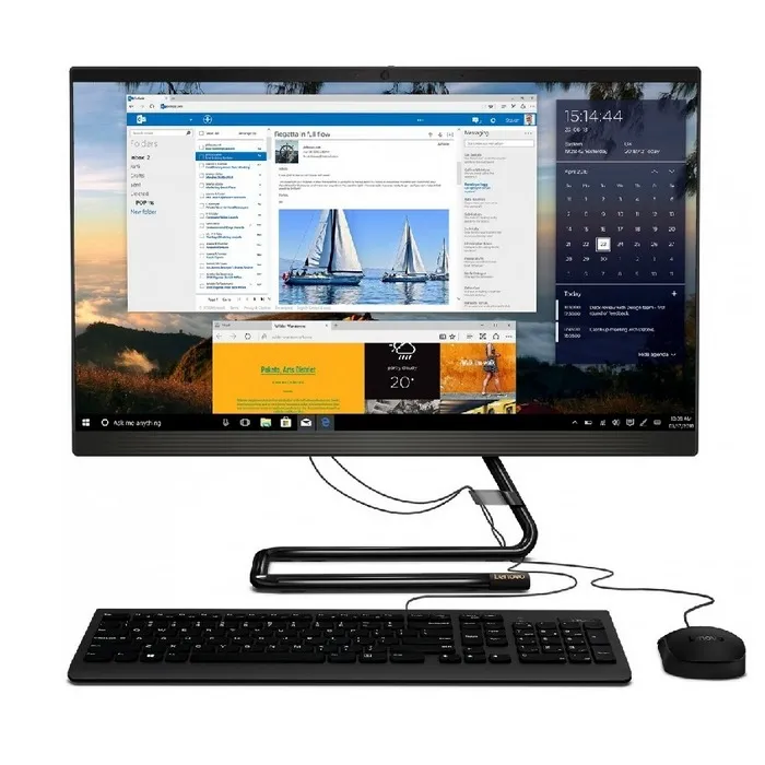 Computer All-in-One Lenovo IdeaCentre 3 24ARE05, 23,8", Ryzen 3 4300U, 16GB/512GB, Fără SO, Negru