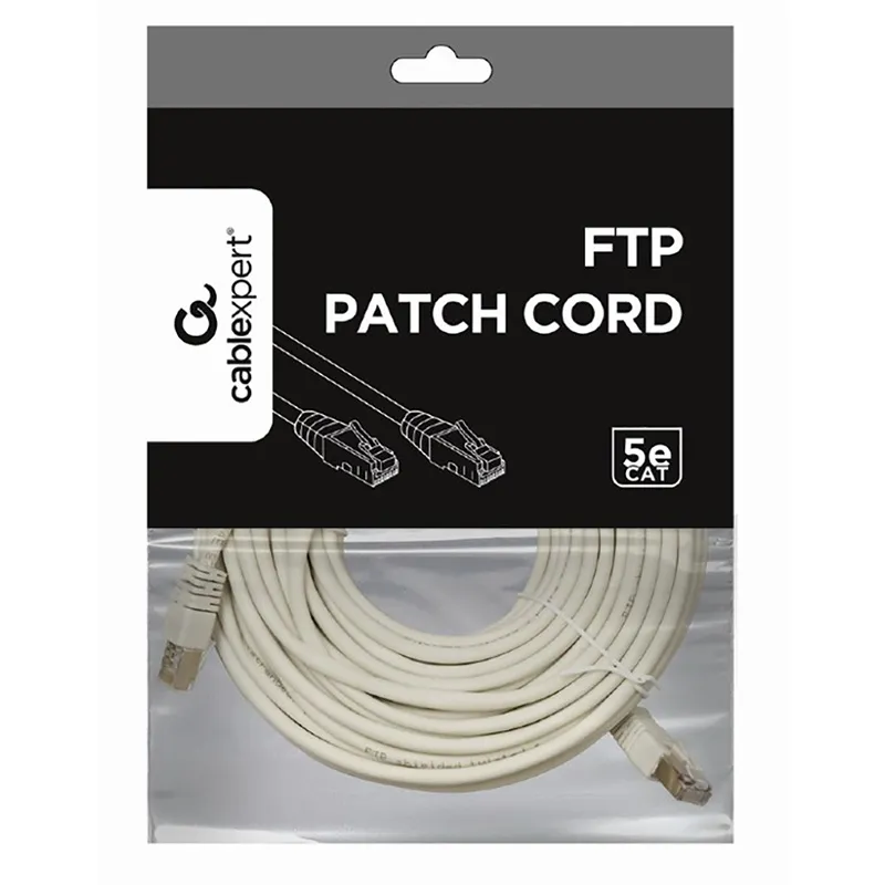 Patch cord Cablexpert PP22-10M, Cat5e FTP, 10m, Gri