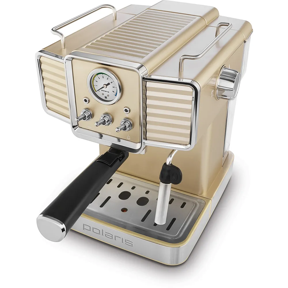 Espressor manual Polaris PCM1538E, 1350W, Alb