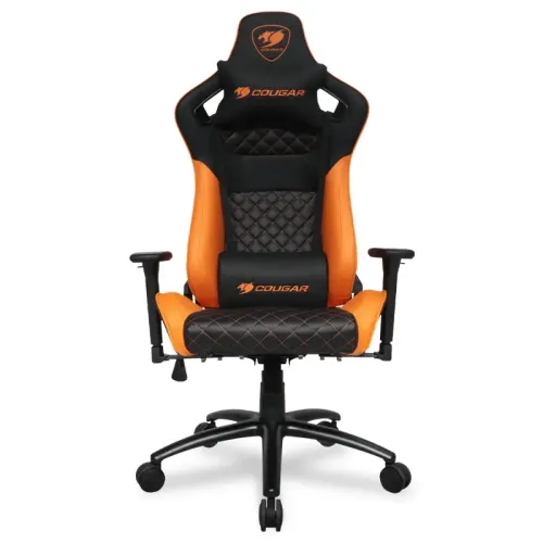 Scaun Gaming Cougar Explore S, PVC Piele, Negru/Portocaliu