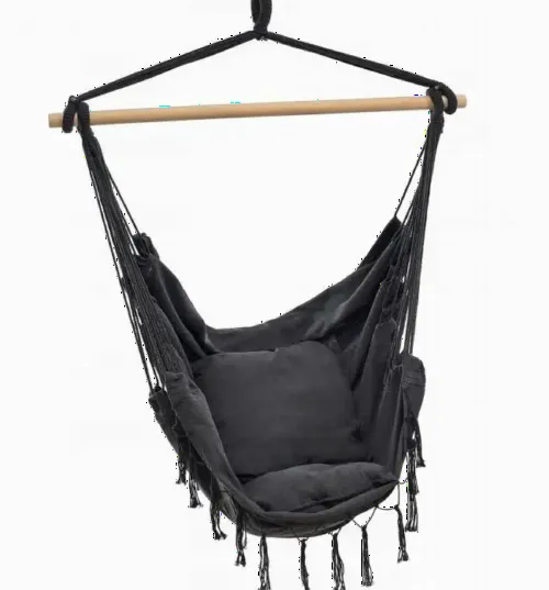 Hamac JUMI tip scaun cu perna BRAZILIAN (negru)