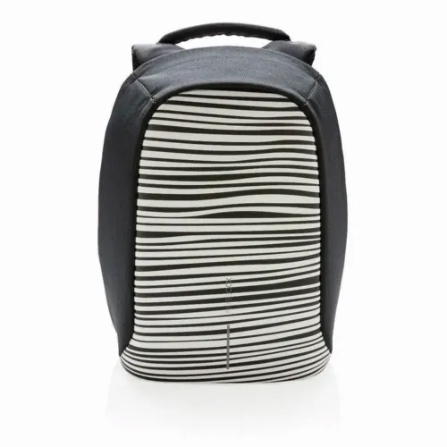 Rucsac pentru Laptop Bobby Compact, 14", Piele artificială, Negru/Alb