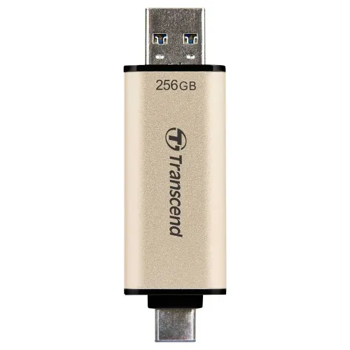  256GB USB3.1/Type-C Flash Drive  Transcend "JetFlash 930C", Gold, Classic Cap,OTG (R/W:420/400MB/s)
