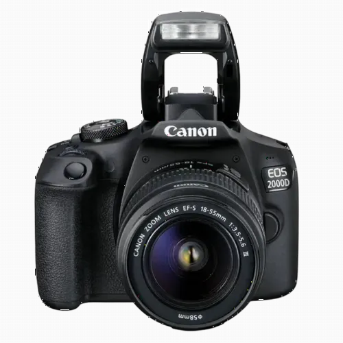 Aparat foto DSLR Canon EOS 2000D + EF-S 18-55 IS II, Negru