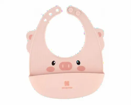 Bavetă Kikka Boo Silicone bib, Roz