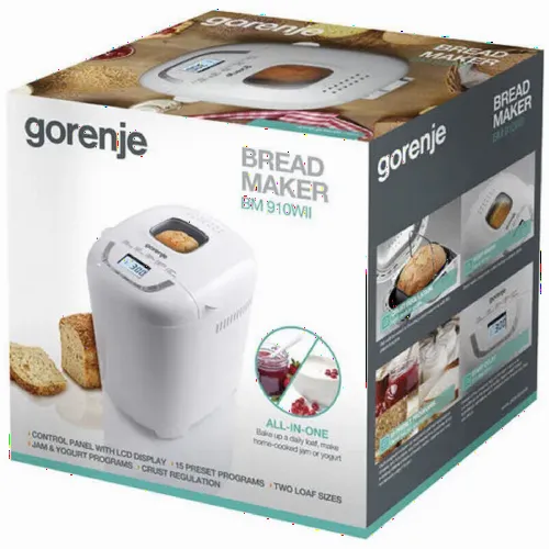 Mașină de pâine Gorenje BM910WII, Alb