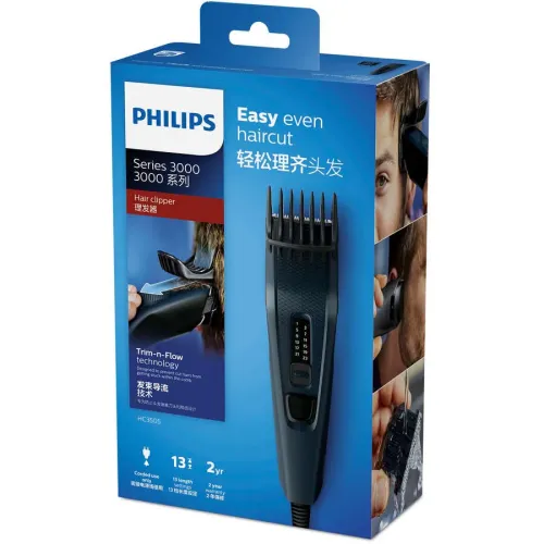 Машинка для стрижки Philips Series 3000 HC3505/15, Синий | Чёрный