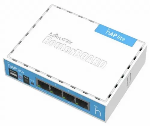 Маршрутизатор MikroTik hAP Lite, Белый