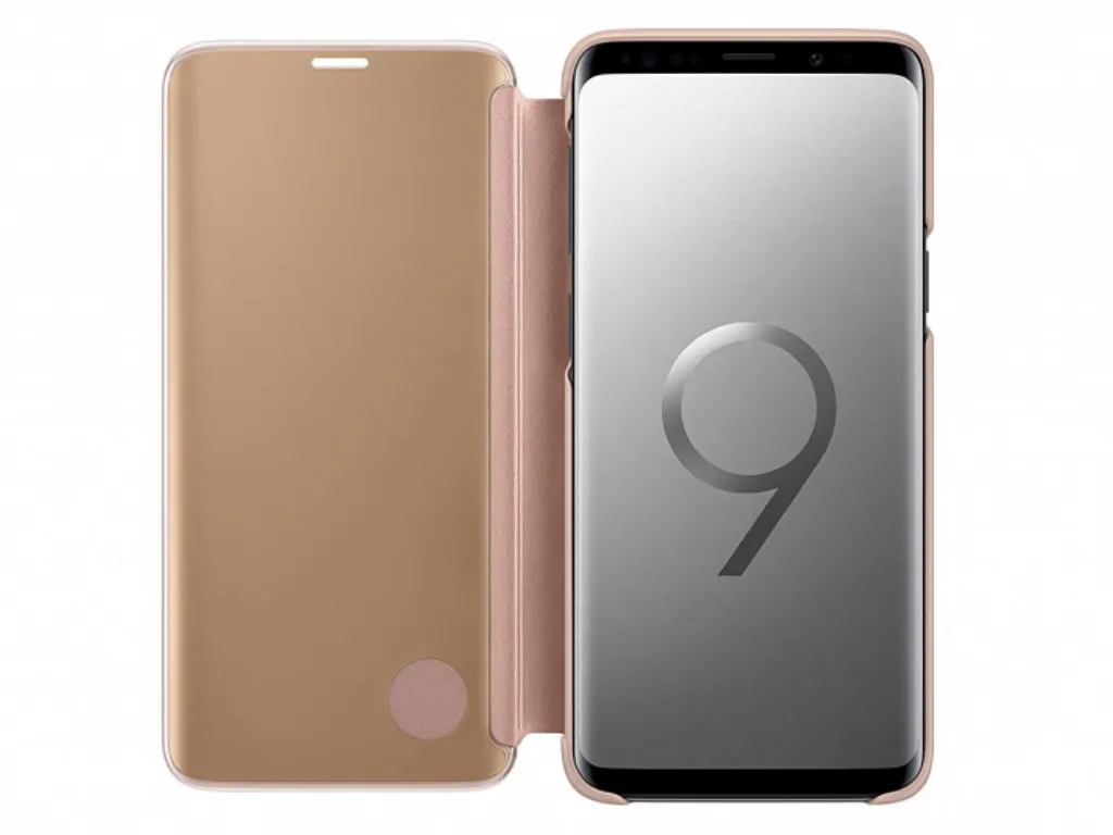Husă tip carte Samsung Clear view Cover for Galaxy S9+, Auriu