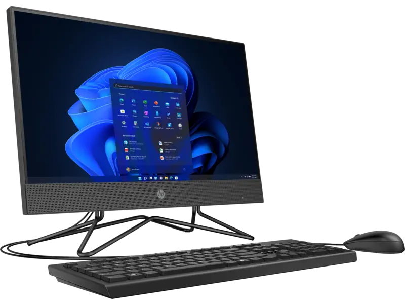 Computer All-in-One HP 200 G4, 21,5", Intel Pentium J5040, 4GB/1000GB, FreeDOS, Negru
