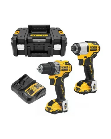 Set intrumente Dewalt DCK2110L2T (DCD701+DCF801) 12V 2x3Ah TSTAK