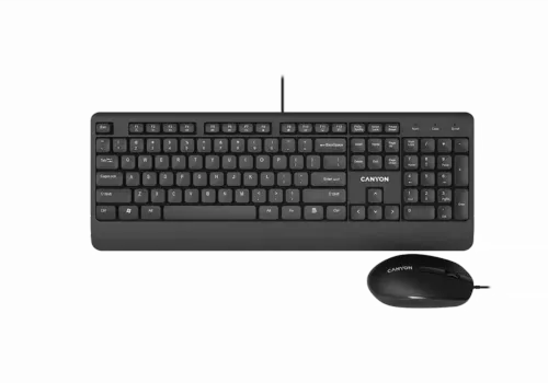 Set Tastatură + Mouse Canyon SET-14, Cu fir, Negru