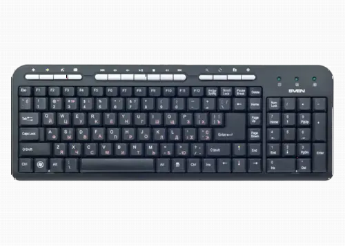 Клавиатура SVEN Standard 309M, Проводное, Чёрный