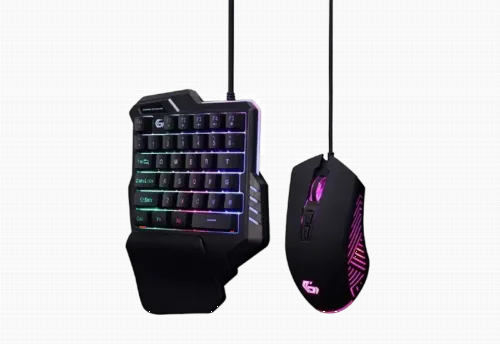 Gaming Kit IVAR TWIN, 35-key keyboard & mouse, 1000-3200 dpi, 7 buttons, Rainbow LED, USB