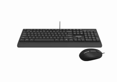 Set Tastatură + Mouse Canyon SET-14, Cu fir, Negru