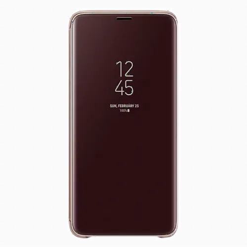 Чехол книжка Samsung Clear view Cover for Galaxy S9+, Золотой