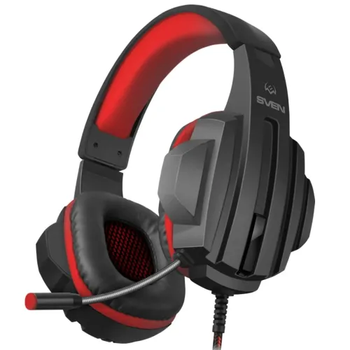 Игровая Гарнитура SVEN AP-G300MV, Проводной аналоговый, Чёрный/Красный