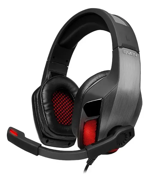 Căști gaming SVEN AP-U995MV, Cu fir, Negru/Roșu