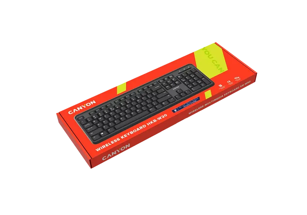 Tastatură Canyon W20, Fără fir, Negru