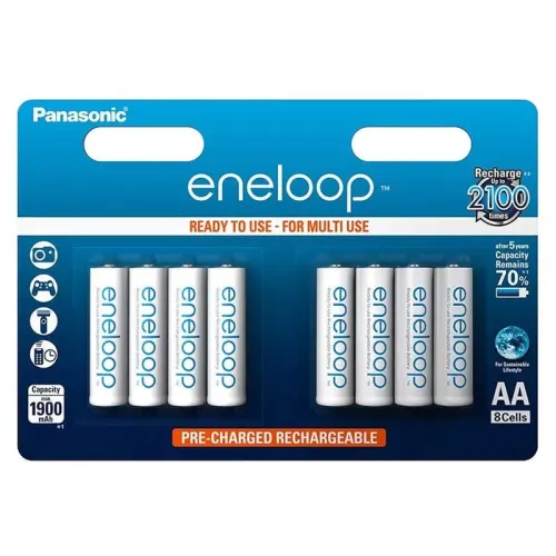  AAA  Eneloop 750mAh, Blister*8, Panasonic, BK-4MCCE/8BE