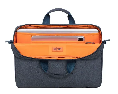 Geantă pentru Laptop RivaCase Galapagos, 15.6", Poliester, Gri închis