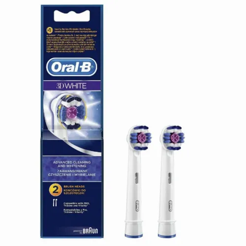 Duză pentru periuța de dinți electrică BRAUN 3D White Luxe, Alb
