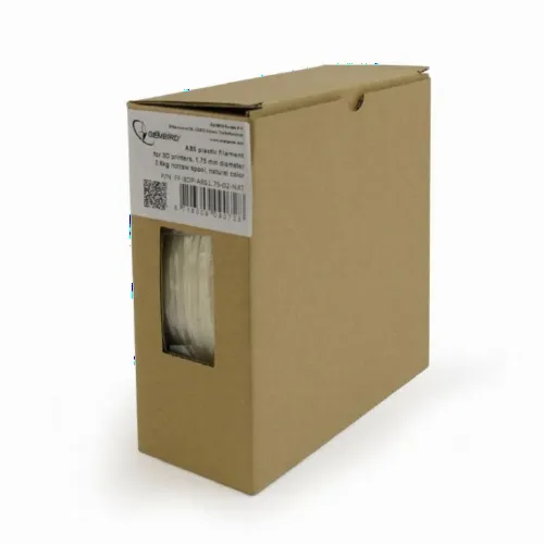 Filament pentru imprimantă 3D Gembird FF-3DP-ABS1.75-02-NAT, ABS, Alb , 1.75 mm, 0,6kg