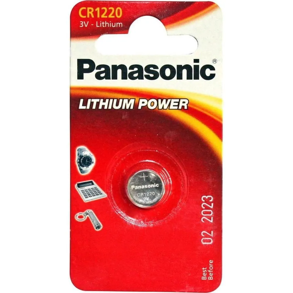 Дисковые батарейки Panasonic CR-1220EL, CR1220, 1шт.