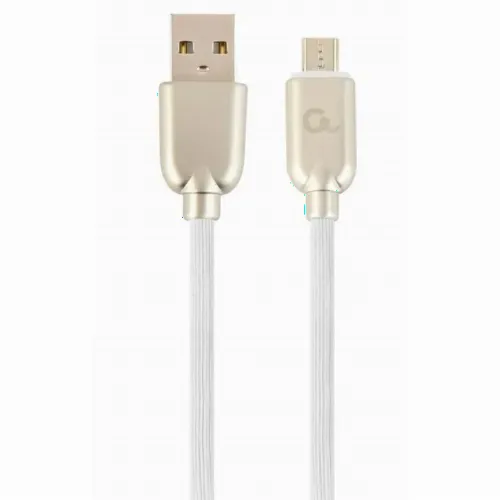 Cablu încărcare și sincronizare Cablexpert CC-USB2R-AMmBM-2M-W, USB Type-A/micro-USB, 2m, Alb