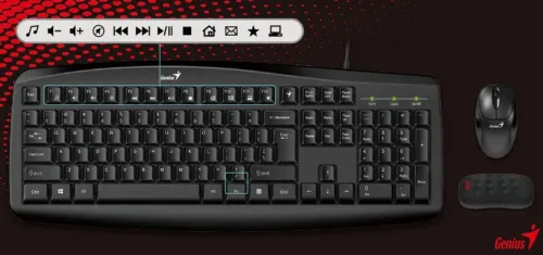 Set Tastatură + Mouse Genius Smart KM-200, Cu fir, Negru