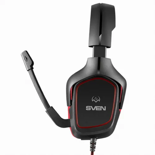 Căști gaming SVEN AP-G333MV, Cu fir, Negru/Roșu