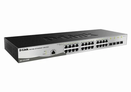 Switch de rețea D-Link DGS-1210-28/ME, 24x 10/100/1000 Mbps, 4x SFP