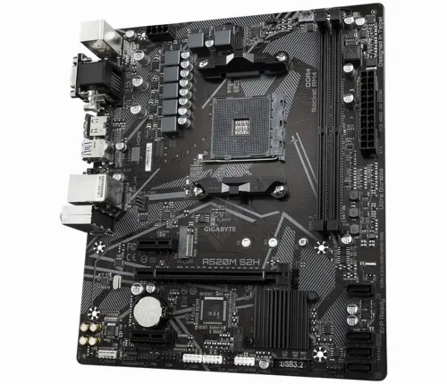 Материнская плата Gigabyte A520M S2H 1.0, AM4, AMD A520, Micro-ATX
