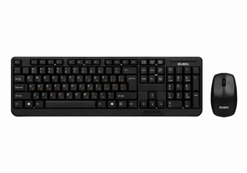 Set Tastatură + Mouse SVEN Comfort 3300, Fără fir, Negru
