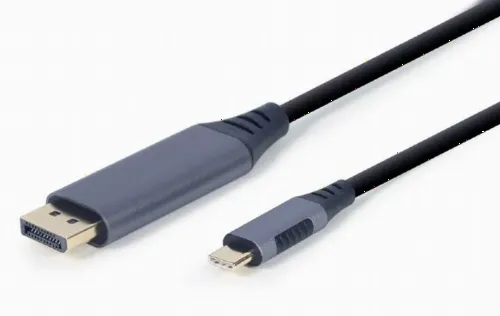 Cablu Video Cablexpert CC-USB3C-DPF-01-6, USB Type-C (M) - DisplayPort (F), 1,8m, Gri